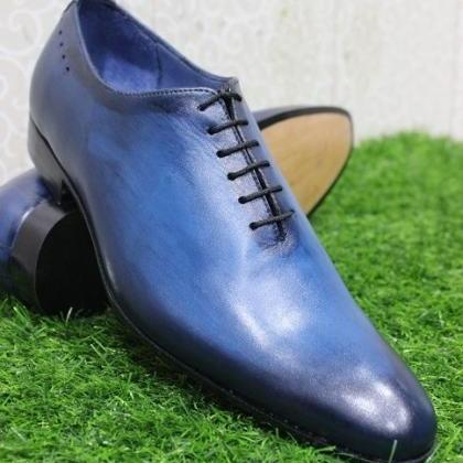 Men's New Handmade Formal Shoes Blu..