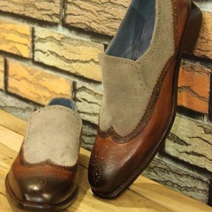 New Mens Handmade Formal Shoes Two ..