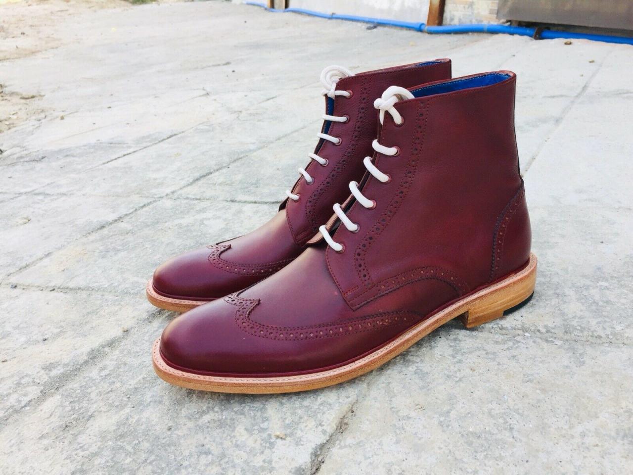 burgundy chukka boots mens