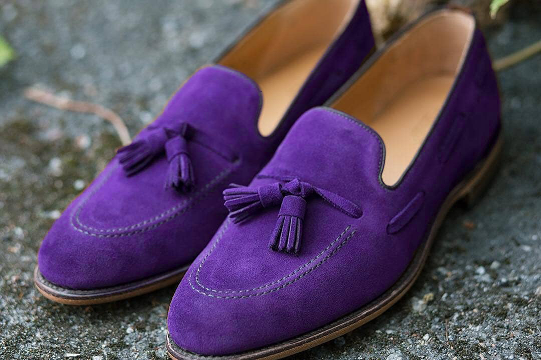 mens lilac loafers