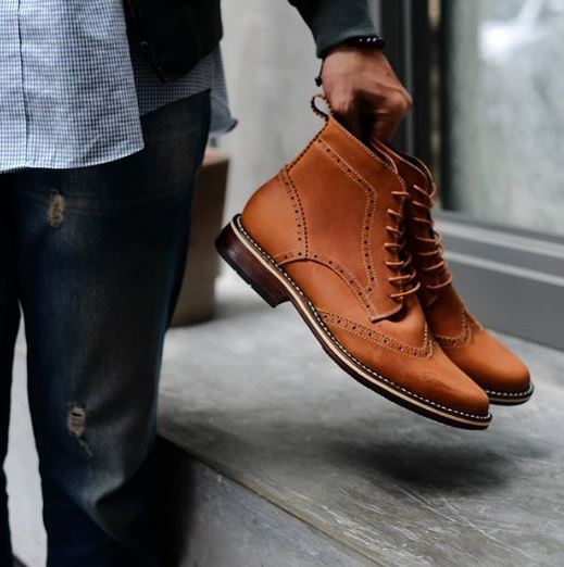 brown boots mens style