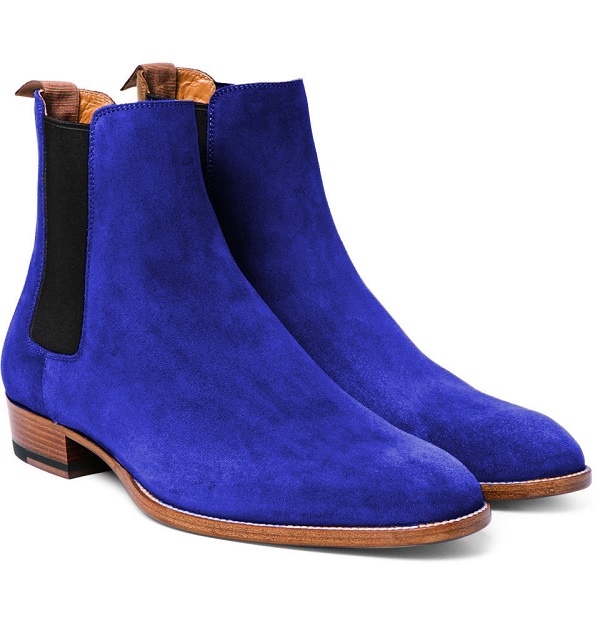 dark blue ankle boots