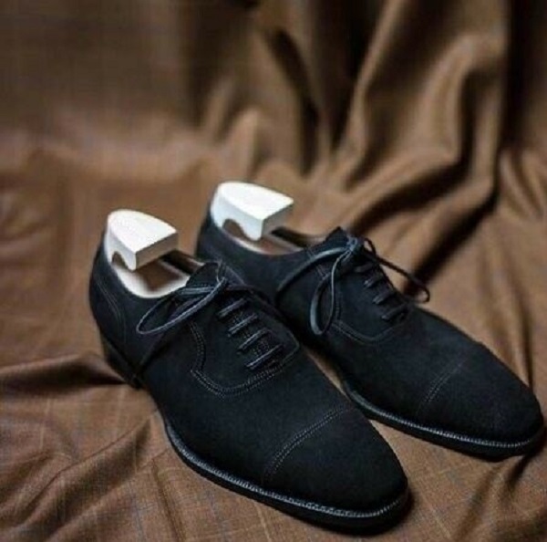 mens black suede oxford shoes