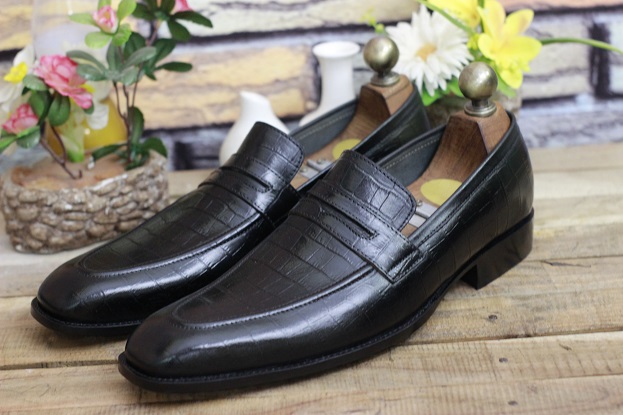 Men's New Handmade Leather Shoes Black Leather Loafer Slip On Dress & Moccasin Shoes